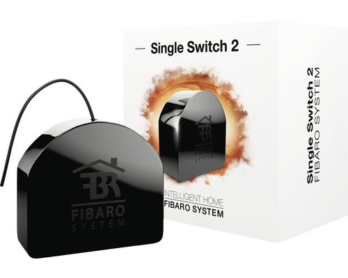 Fibaro Single Switch 2 Funk-Schaltaktor mit Produktverpackung