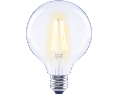 Klare LED-Lampe in Kugelform mit Schraubsockel