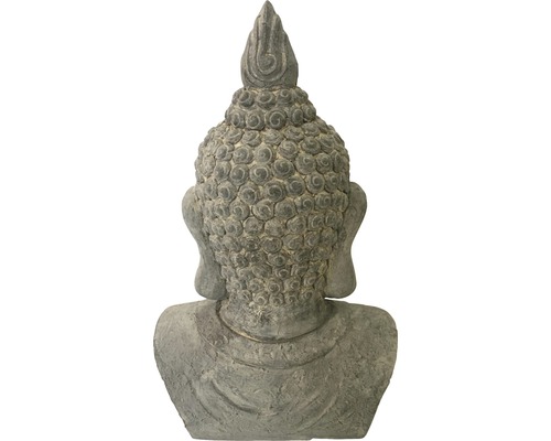 Rückansicht einer Buddha Büste als Dekoration