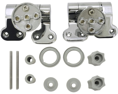 Toilettensitzbefestigung aus Metall und Kunststoff