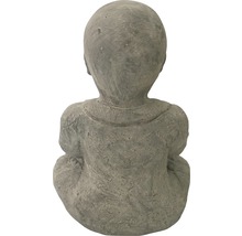 Rückansicht einer Buddha-Figur aus Stein für den Garten