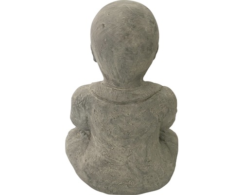 Rückansicht einer Buddha-Figur aus Stein für den Garten