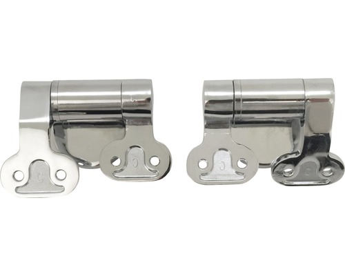 Zwei Relingstützen aus Metall