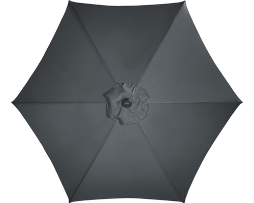 Grauer Sonnenschirm von unten