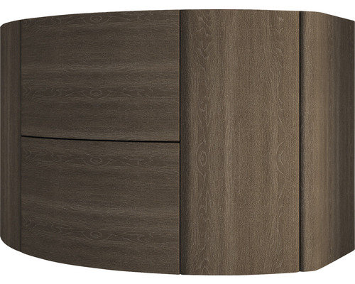 Waschbeckenunterschrank Baden Haus Eden 90x55x51 cm ohne Waschbecken eiche matt Waschtischunterschrank mit zwei Schubladen