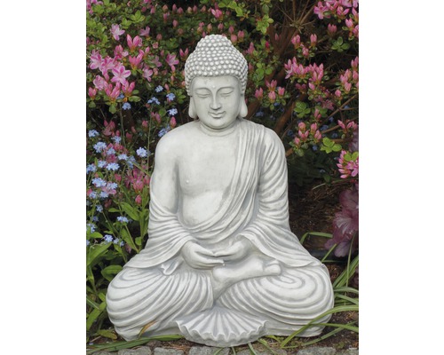 Buddha 33x33x34 cm weiß-0
