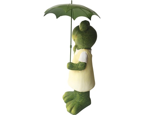 Dekorative Froschfigur mit Regenschirm für den Garten