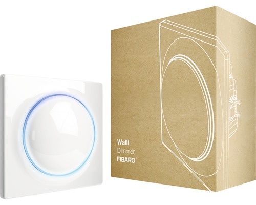 Walli Dimmer von Fibaro mit Produktverpackung