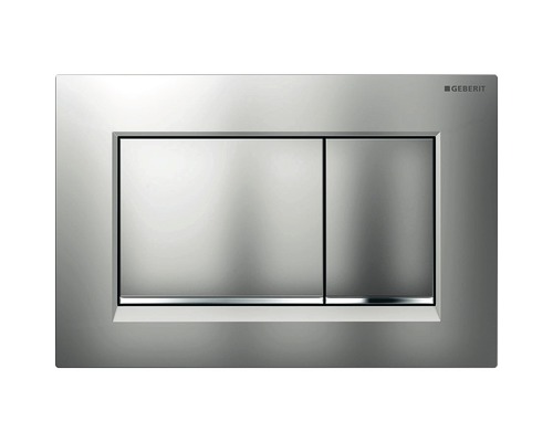 Betätigungsplatte Geberit Sigma20 (ex Sigma30) 2-Mengentechnik mattchrom/verchromt Geberit Logo Betätigungsplatte für Spülkasten