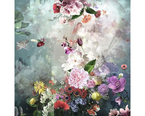 Glasbild Baroque Flowermix l 20x20 cm GLA2089