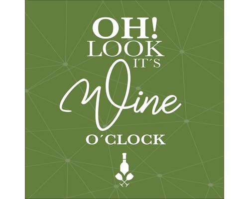 Glasbild It's Wine O'Clock 50x50 cm GLA2114
