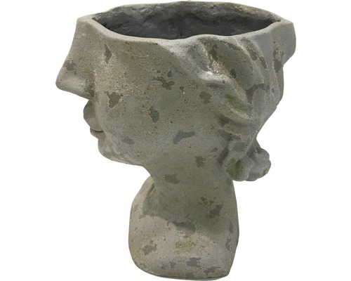 Pflanztopf in Form eines Frauenkopfes