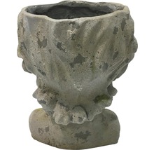 Blumentopf aus Stein in Form eines Gesichtes