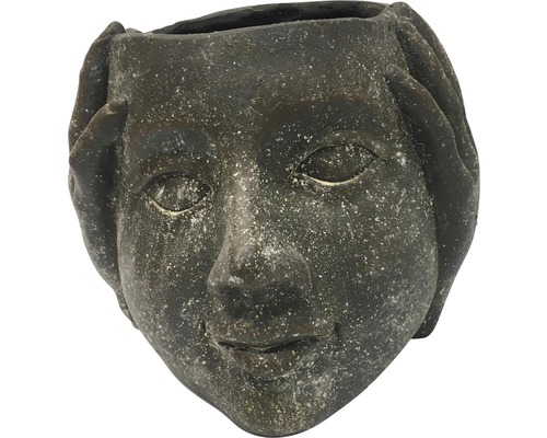 Blumentopf in Form eines Frauengesichts