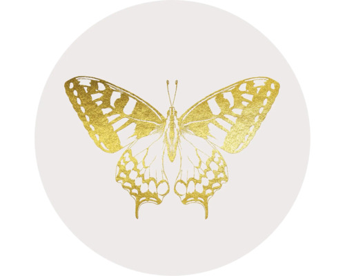 Glasbild rund Golden Butterfly Ø 20 cm GLR029