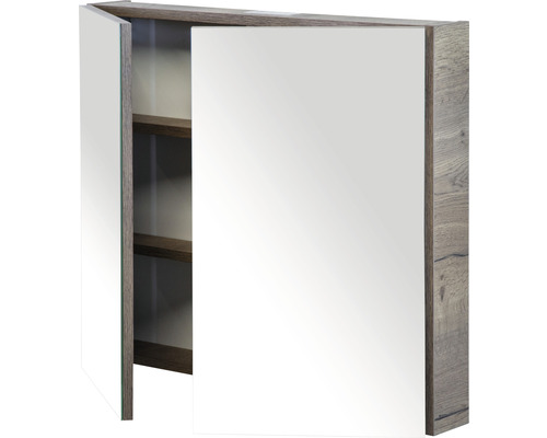 Spiegelschrank mit offenen Regalen