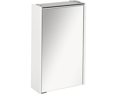LED-Spiegelschrank Fackelmann Denver Hype 3.0 1-türig 42x68,5 cm weiß Weißer Spiegelschrank für das Badezimmer