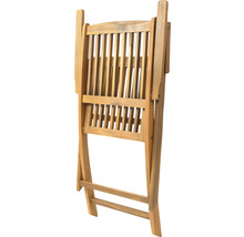 Zusammengeklappter Holzgartenstuhl