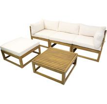 Gartenmöbelset mit Sofa, Tisch und Hocker