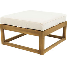 Quadratischer Hocker aus Holz mit Auflage