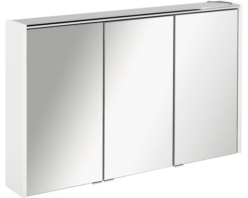 LED-Spiegelschrank Fackelmann Denver Hype 3.0 3-türig 110x68,5 cm weiß Spiegelschrank mit drei Türen für das Badezimmer