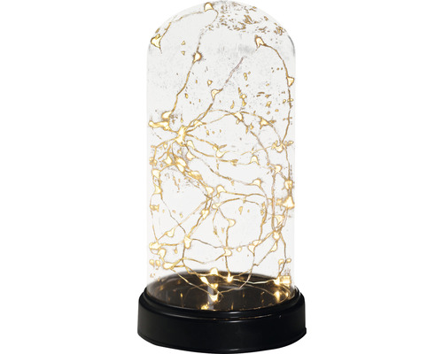 Dekorative Glasglocke mit LED-Lichterkette
