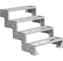Metalltreppe mit drei Stufen für den Außenbereich