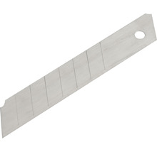 Abbrechklinge aus Metall mit Sollbruchstellen und Loch