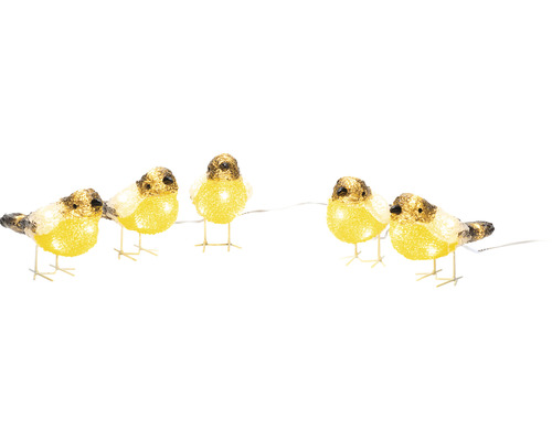 Dekorative Lichterkette mit Vogelfiguren für festliche Beleuchtung