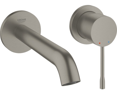 Unterputz-Waschtischarmatur Grohe Essence New 19408AL1 hard graphite gebürstet Grohe Logo Wandarmatur für das Badezimmer