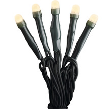 LED Lichterkette mit warmweißen Lichtern und schwarzem Kabel