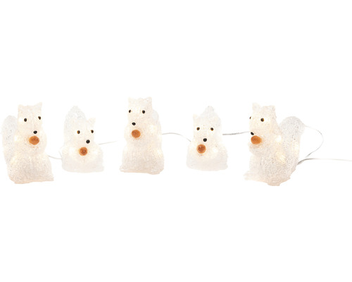Lichterkette mit Eichhörnchenfiguren