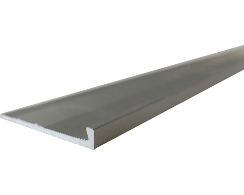 Profilleiste Abschluss Slate-Lite F-Line silber 2,5 m Treppenkantenprofil aus Aluminium
