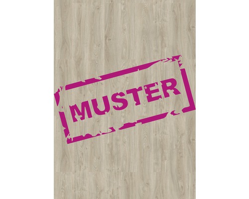 Handmuster zu Vinylboden GREEN VINYL Weißeiche Landhausdiele Klickverbindung 1290 x 173 x 3,8 mm Muster eines Laminatbodens