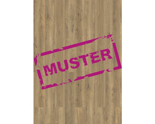 Handmuster zu Vinylboden GREEN VINYL Eiche natur Landhausdiele Klickverbindung 1290 x 173 x 3,8 mm Mustertafel für Laminatboden