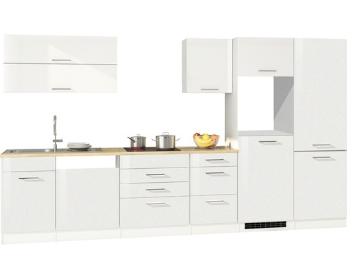 Küchenzeile Held Möbel Mailand 630.1.6210 weiß 360 cm