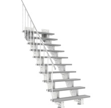 Außentreppe Pertura Petros mit Geländer 10 Stufen Trimax 120 cm grau-thumb-2