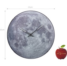 Nextime Mond Wanduhr, Durchmesser 35 cm