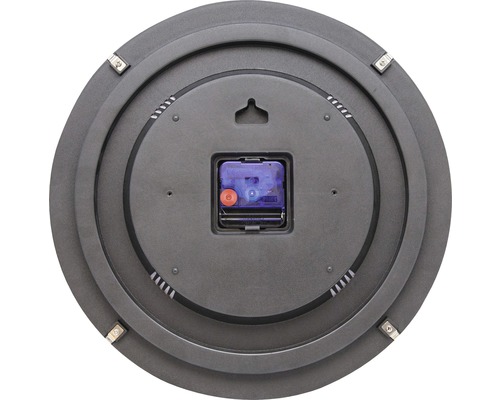 Rückseite einer Wanduhr mit Uhrwerk