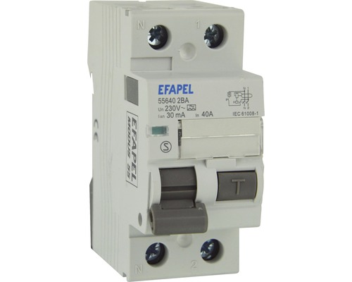 Fehlerstrom Schutzschalter RCD-A 2-polig 40/0,03A Efapel Fehlerstromschutzschalter 40A