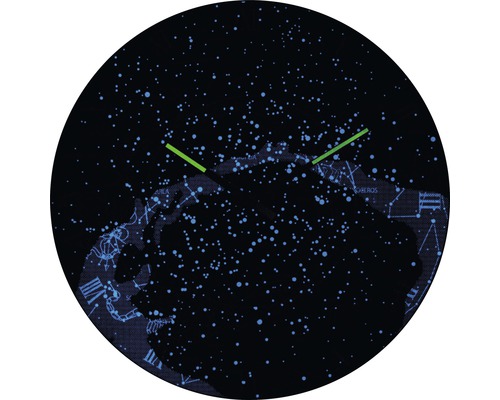 Wanduhr mit Sternbildern und Zeigern