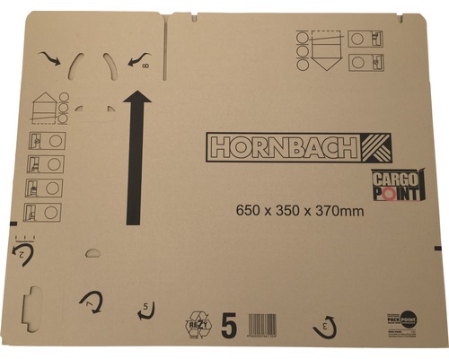 Umzugskarton mit den Maßen 650 x 350 x 370 mm
