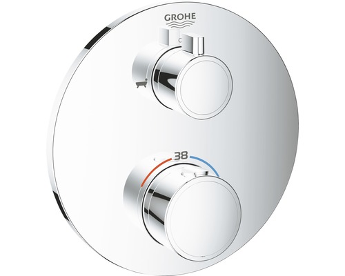 Unterputz Thermostat-Badewannenarmatur Grohe Grohtherm 24077000 chrom glänzend Grohe Armatur zur Steuerung von Wassermenge und Temperatur