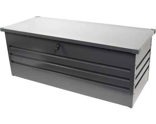Graue Gartenbox mit Schloss