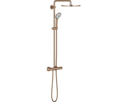 Duschsäule Grohe Euphoria System 310 warm mit Thermostat sunset gebürstet 26075DL0 Duschsystem mit Kopf- und Handbrause