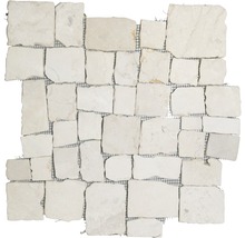 Mosaikfliese aus Naturstein auf einem Netz