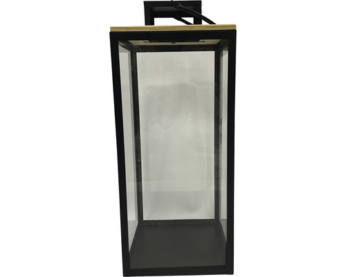 Dekorative Laterne mit Glasfenstern und Metallrahmen