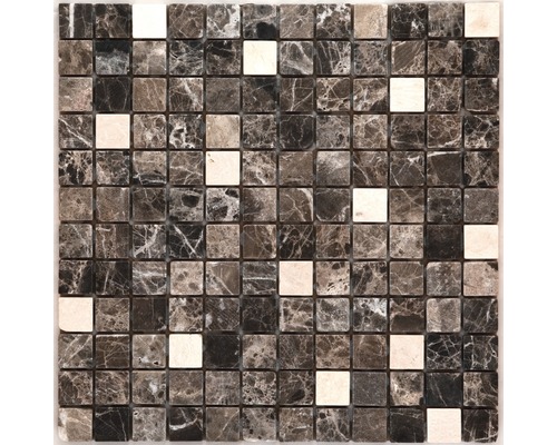 Natursteinmosaik Kronos 30,5x30,5 cm braun matt