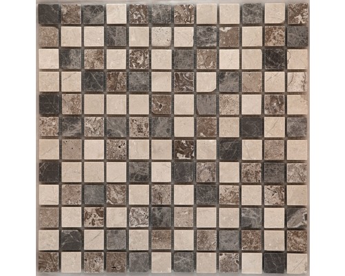 Natursteinmosaik Kronos 30,5x30,5 cm multicolor matt Mosaikfliese aus Naturstein