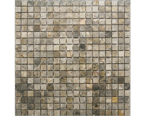Natursteinmosaik Golden Vien 30,5x30,5 cm braun grau matt Mosaikfliese aus Naturstein